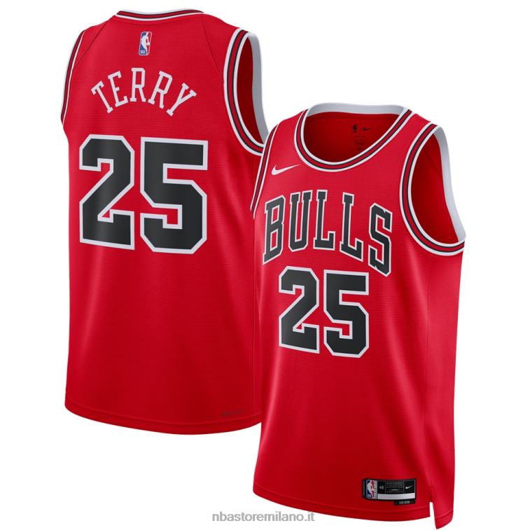 NBA 00F2L4914 Chicago Bulls Dalen Terry Nike Red Draft First Round Pick Swingman Jersey