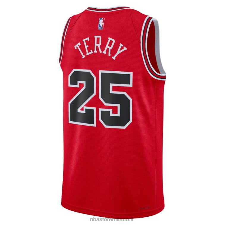 NBA 00F2L4914 Chicago Bulls Dalen Terry Nike Red Draft First Round Pick Swingman Jersey