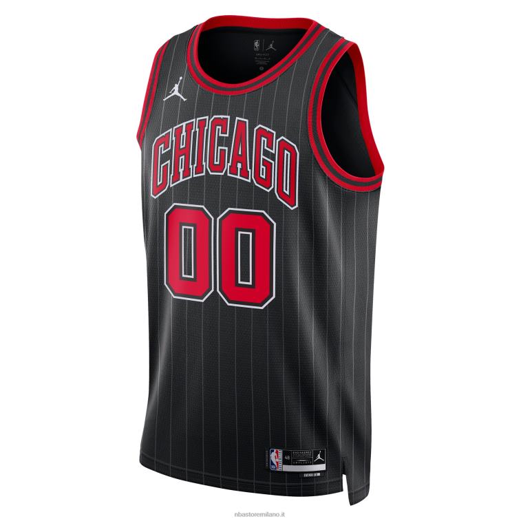 NBA 00F2L557 maglia personalizzata swingman nera marchio Chicago Bulls Jordan