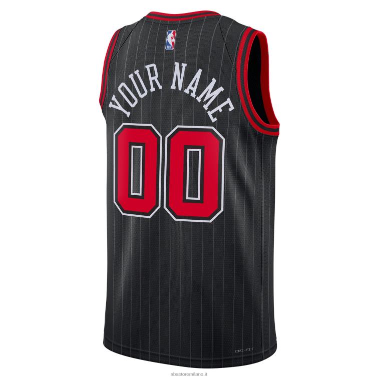 NBA 00F2L557 maglia personalizzata swingman nera marchio Chicago Bulls Jordan