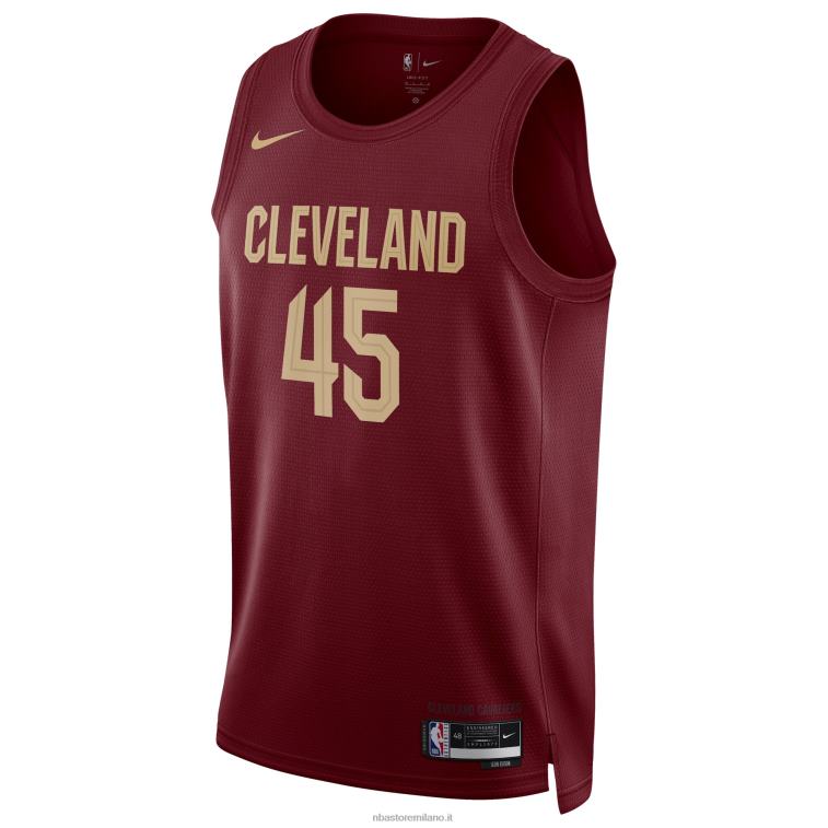 NBA 00F2L1175 cleveland cavaliers donovan mitchell nike maglia swingman bordeaux