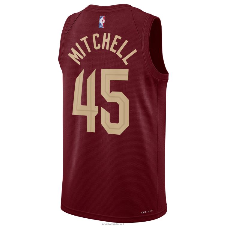 NBA 00F2L1175 cleveland cavaliers donovan mitchell nike maglia swingman bordeaux
