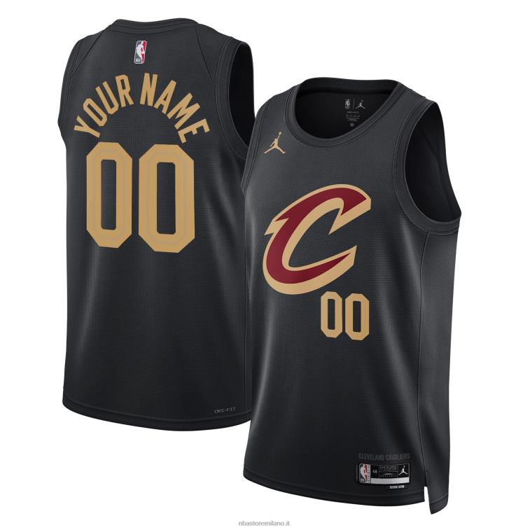 NBA 00F2L264 cleveland cavaliers jordan marca maglia nera swingman personalizzata