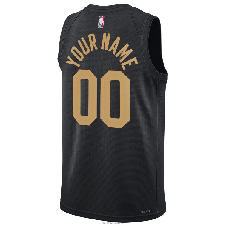 NBA 00F2L264 cleveland cavaliers jordan marca maglia nera swingman personalizzata