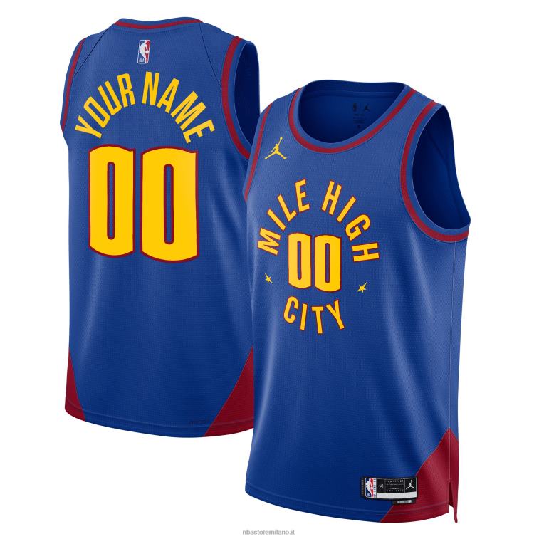NBA 00F2L1215 Denver nuggets jordan marca maglia blu swingman personalizzata