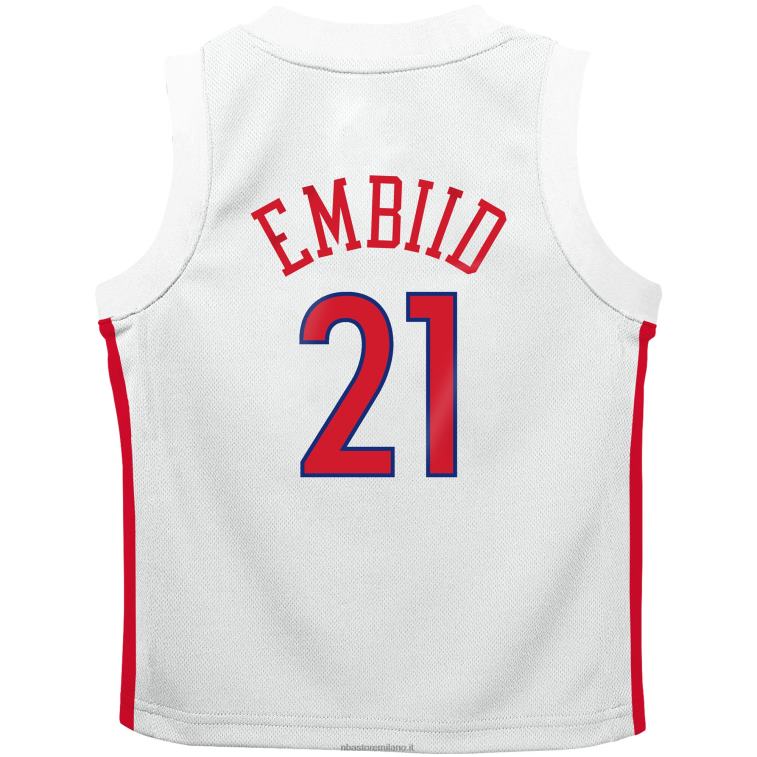 NBA 00F2L16962 maglia bambino philadelphia 76ers joel embiid nike replica bianca