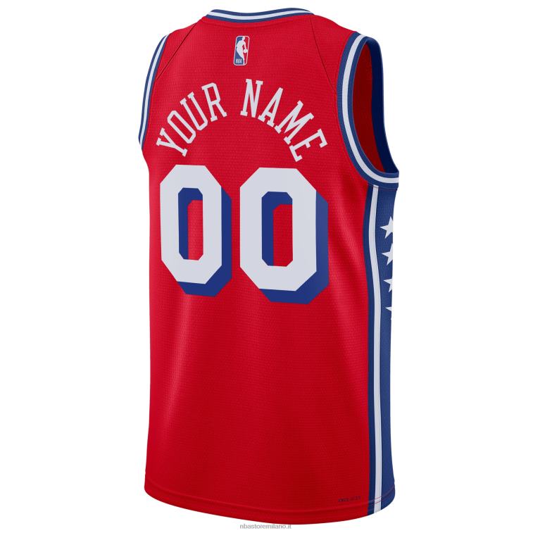 NBA 00F2L2429 Filadelfia 76ers jordan marca maglia rossa swingman personalizzata