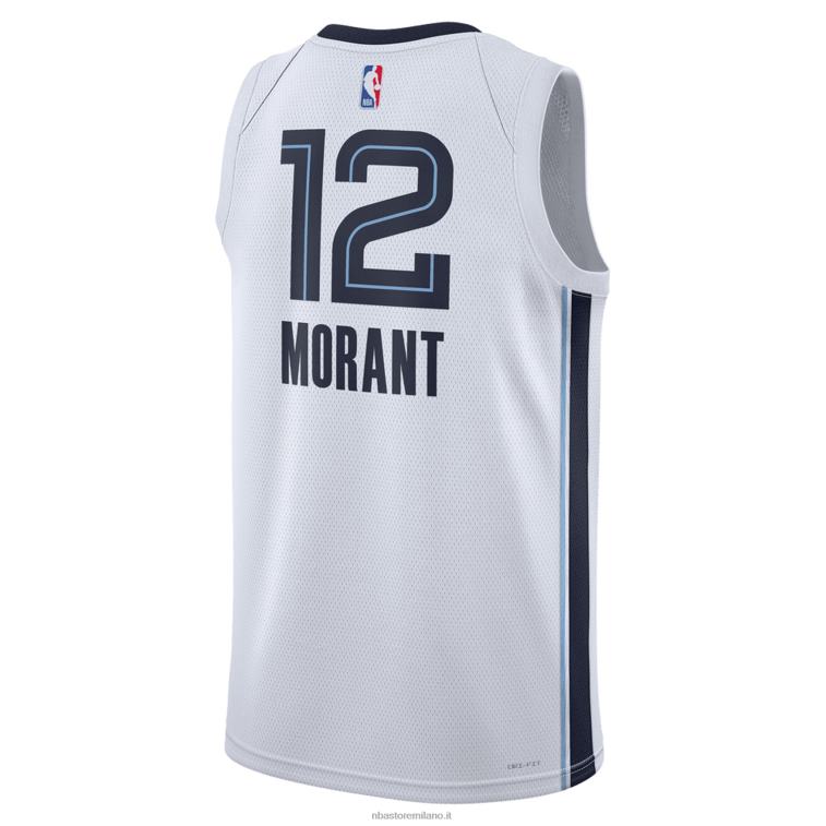 NBA 00F2L50 memphis grizzlies ja morant nike maglia bianca swingman