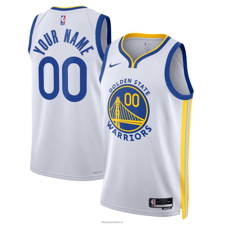 NBA 00F2L1074 maglia bianca swingman dei golden state warriors nike personalizzata