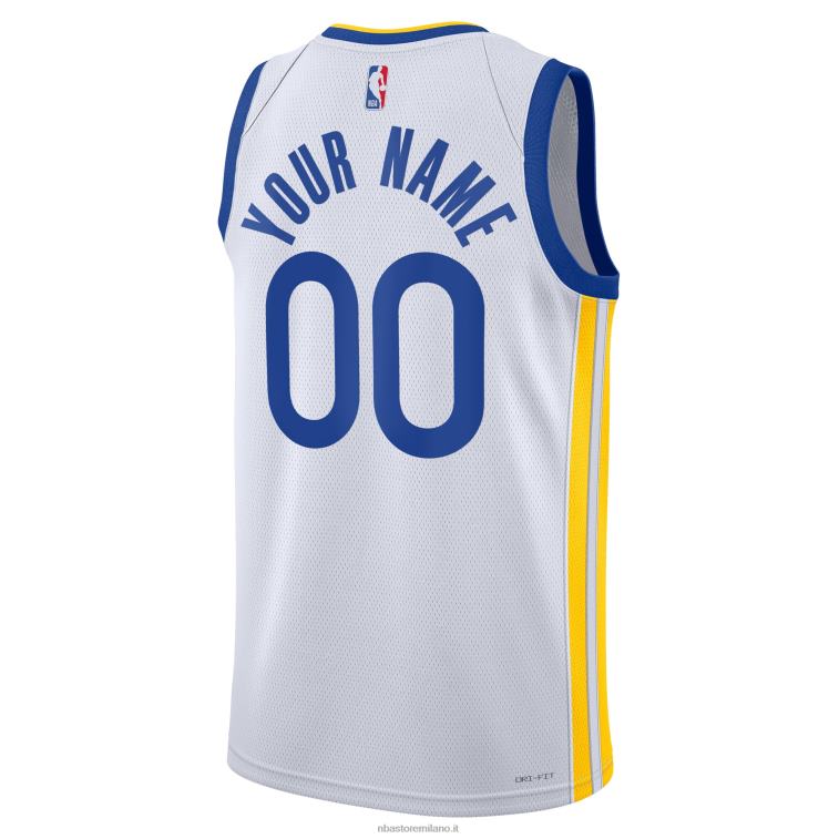 NBA 00F2L1074 maglia bianca swingman dei golden state warriors nike personalizzata