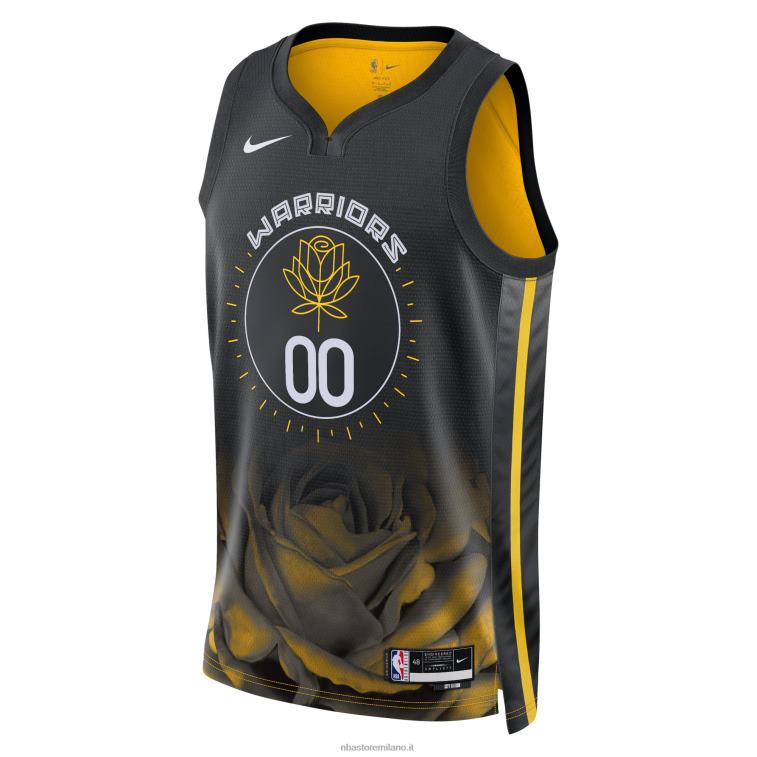 NBA 00F2L134 maglia personalizzata swingman nera dei golden state warriors