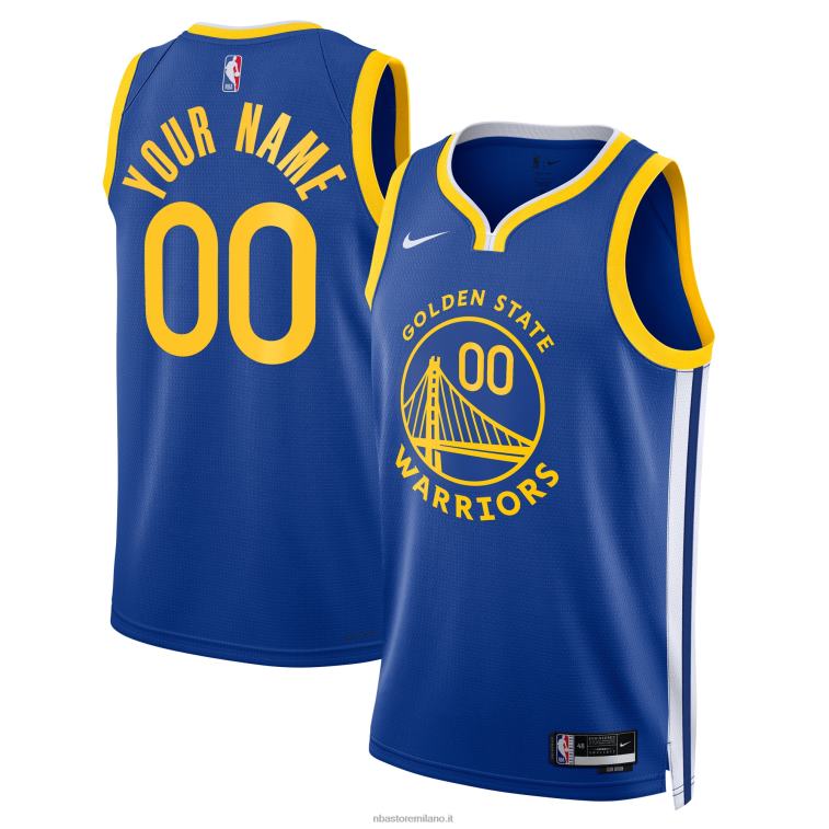 NBA 00F2L2029 maglia personalizzata swingman dei golden state warriors nike blu