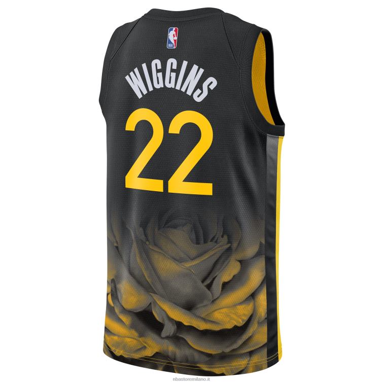 NBA 00F2L384 maglia nera swingman dei golden state warriors andrew wiggins