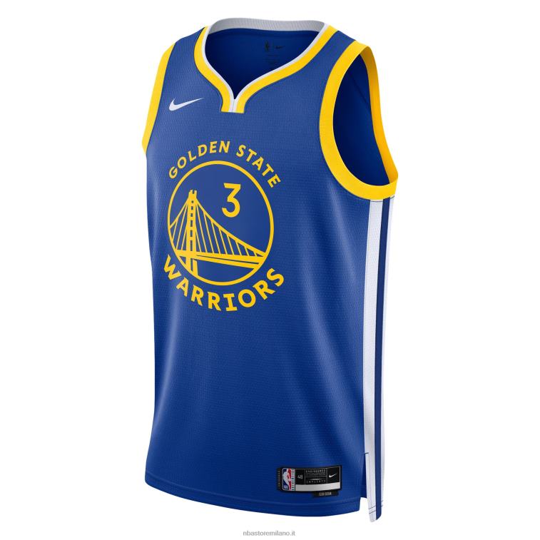 NBA 00F2L5156 maglia nike royal swingman dei golden state warriors jordan poole