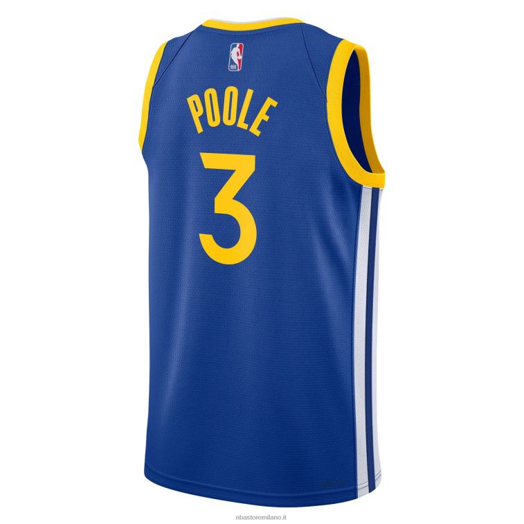 NBA 00F2L5156 maglia nike royal swingman dei golden state warriors jordan poole