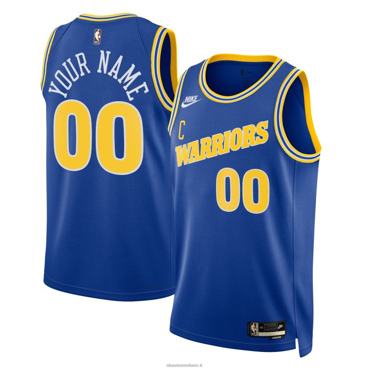 NBA 00F2L687 golden state warriors nike maglia swingman blu personalizzata