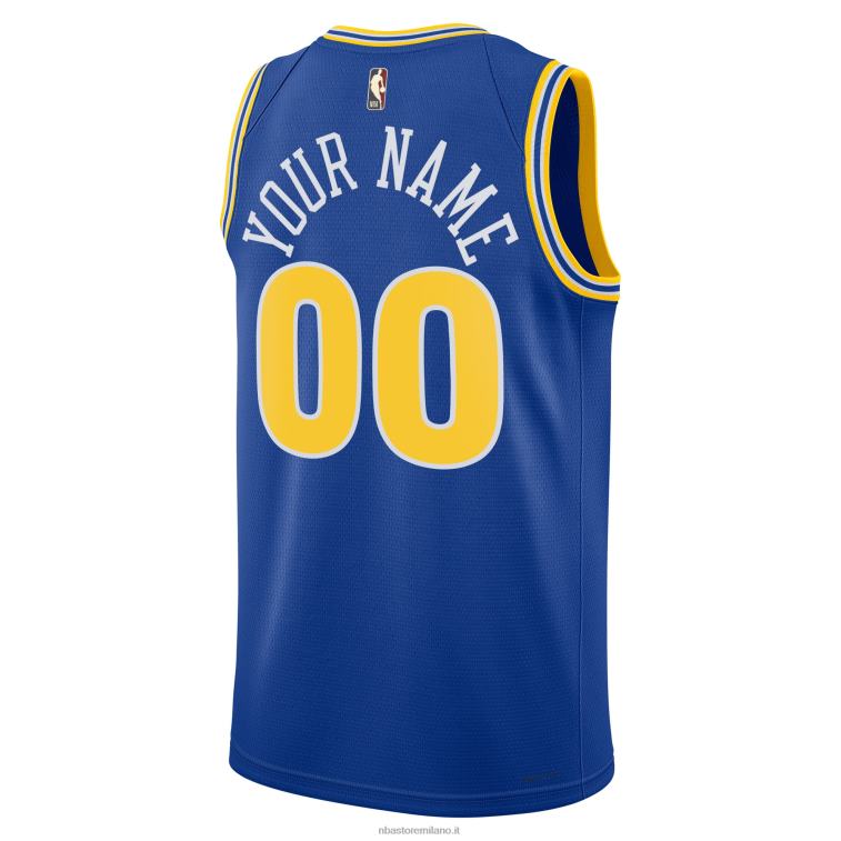 NBA 00F2L687 golden state warriors nike maglia swingman blu personalizzata