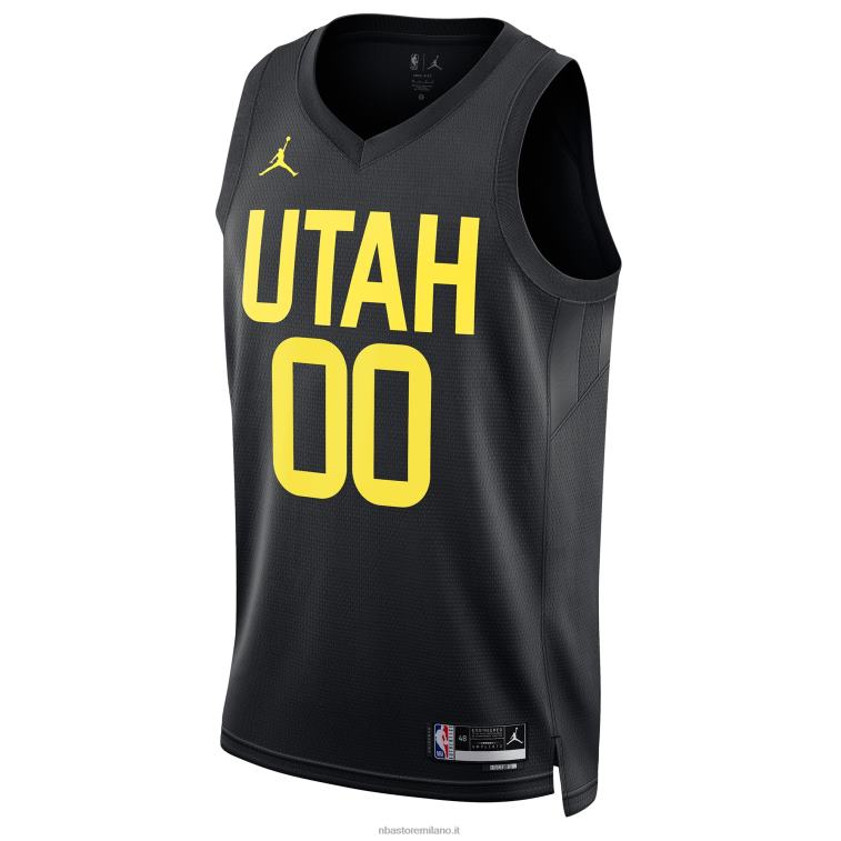 NBA 00F2L954 utah jazz jordan marca maglia nera swingman personalizzata