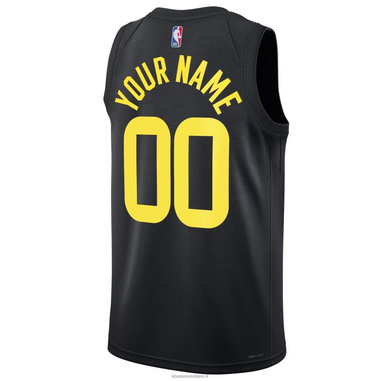 NBA 00F2L954 utah jazz jordan marca maglia nera swingman personalizzata