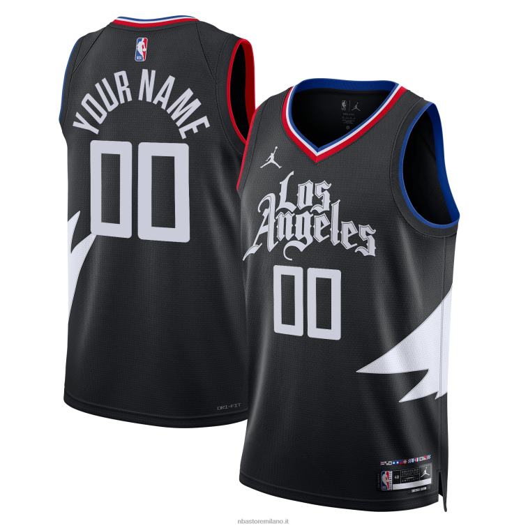 NBA 00F2L2338 la clippers jordan marca maglia nera swingman personalizzata