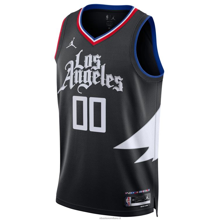 NBA 00F2L2338 la clippers jordan marca maglia nera swingman personalizzata
