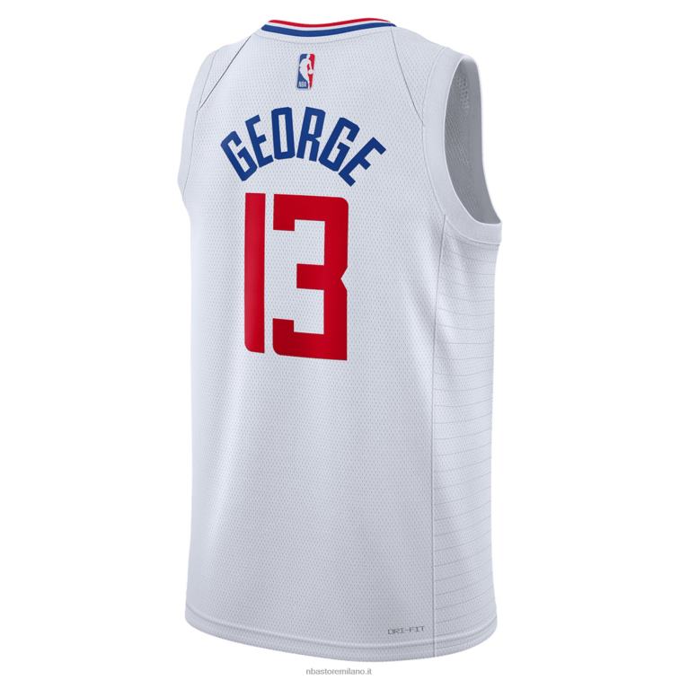 NBA 00F2L5046 la clippers paul george nike maglia swingman bianca