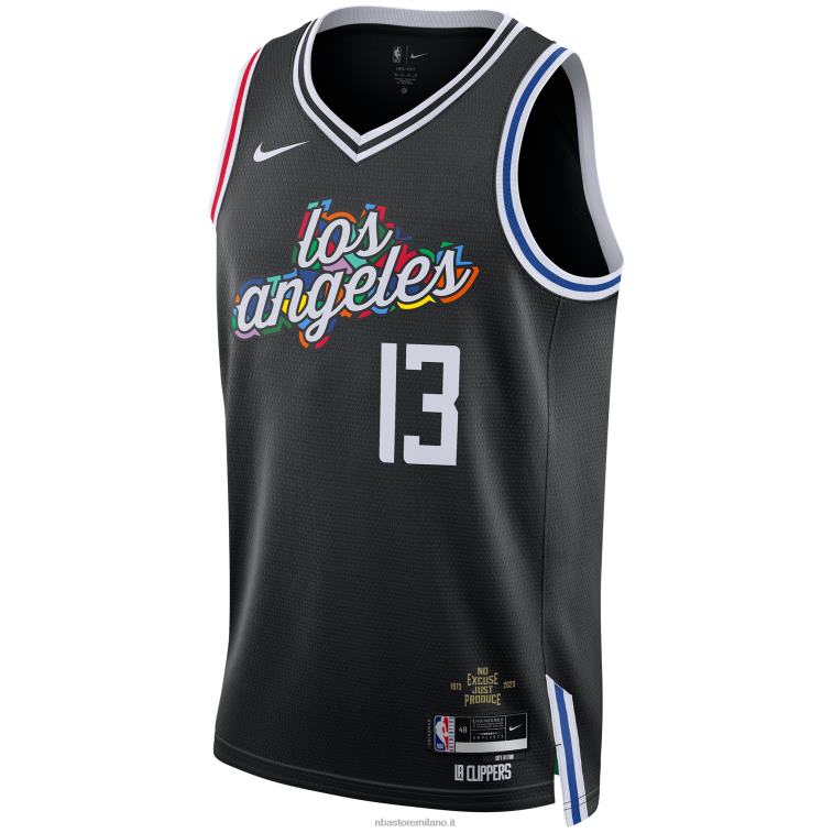 NBA 00F2L7456 la clippers paul george nike maglia swingman nera
