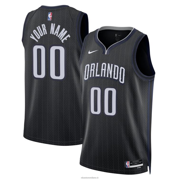 NBA 00F2L1567 orlando magic nike maglia nera swingman personalizzata