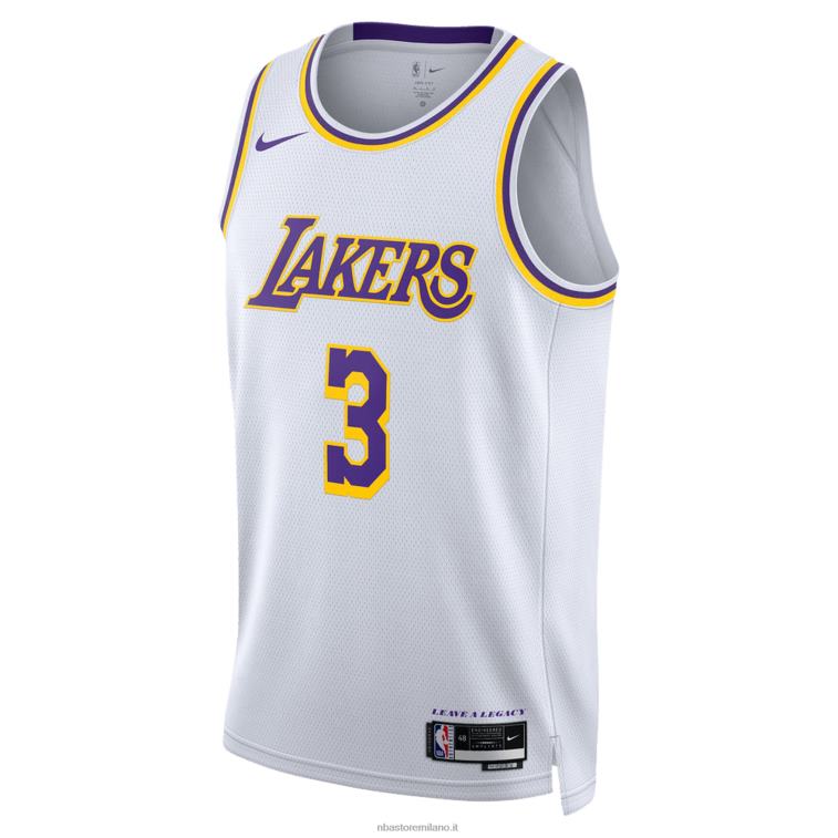 NBA 00F2L2573 los angeles lakers anthony davis nike maglia bianca swingman