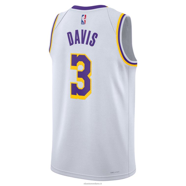 NBA 00F2L2573 los angeles lakers anthony davis nike maglia bianca swingman