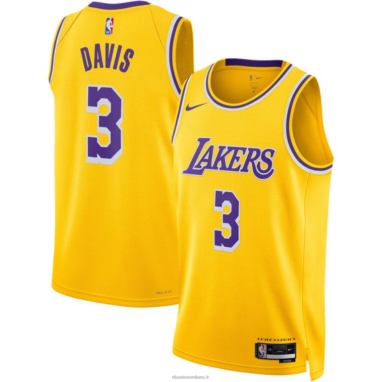 NBA 00F2L2824 los angeles lakers anthony davis maglia swingman oro nike