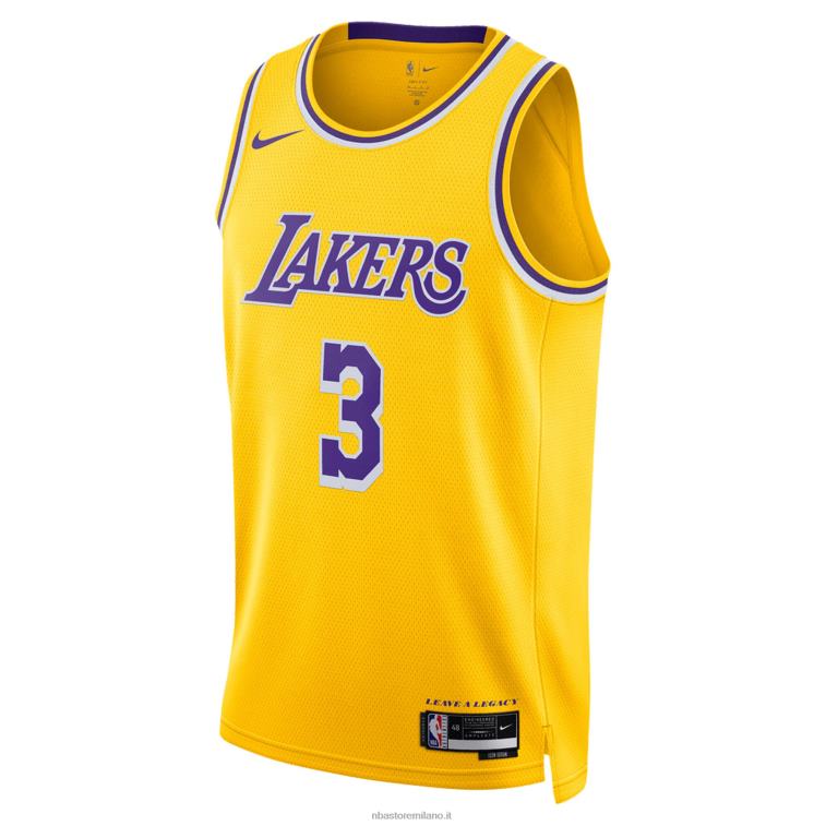 NBA 00F2L2824 los angeles lakers anthony davis maglia swingman oro nike