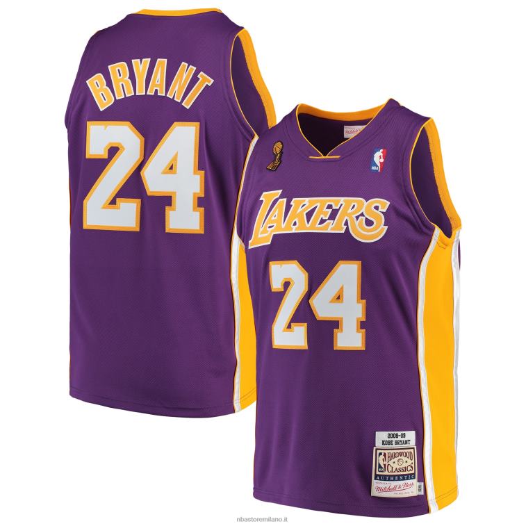 NBA 00F2L2927 kobe ​​bryant los angeles lakers mitchell & ness hardwood classics maglia autentica - viola