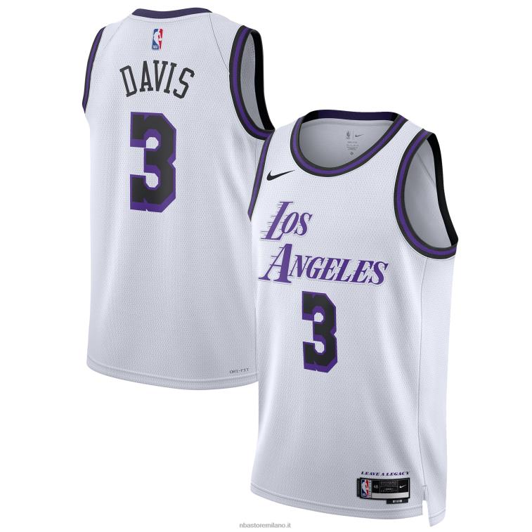 NBA 00F2L542 los angeles lakers anthony davis nike maglia bianca swingman