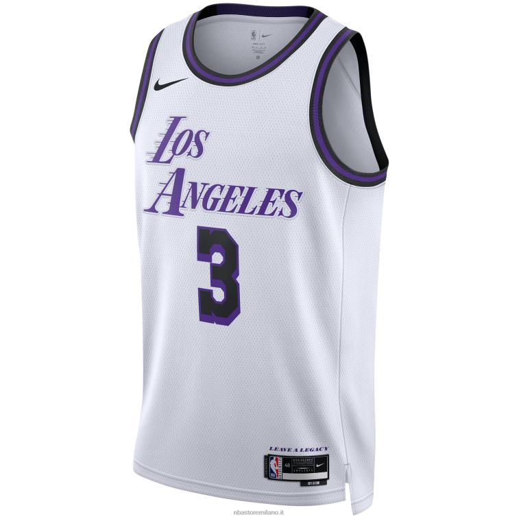NBA 00F2L542 los angeles lakers anthony davis nike maglia bianca swingman