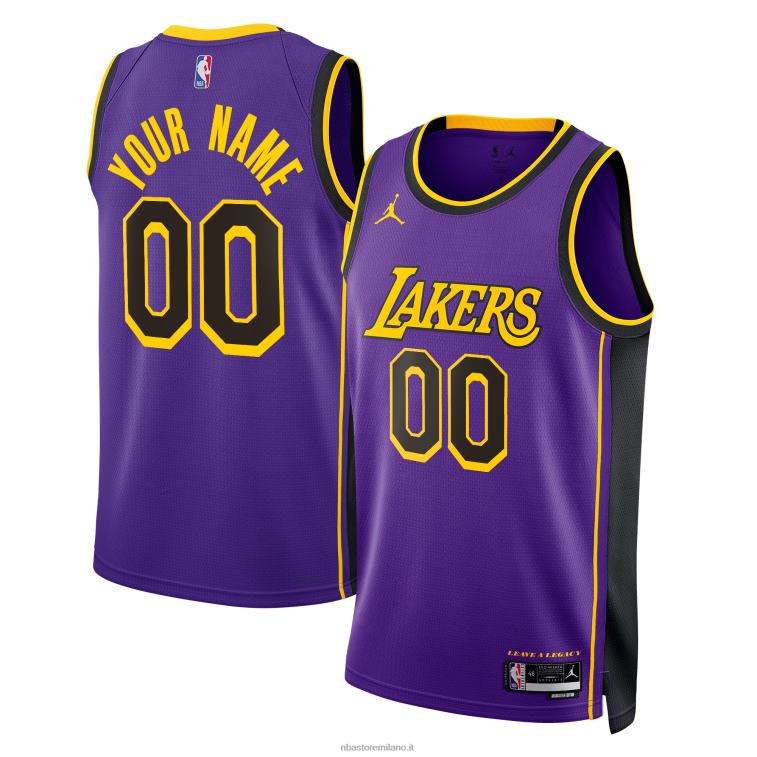 NBA 00F2L83 los angeles lakers jordan marca maglia viola swingman personalizzata