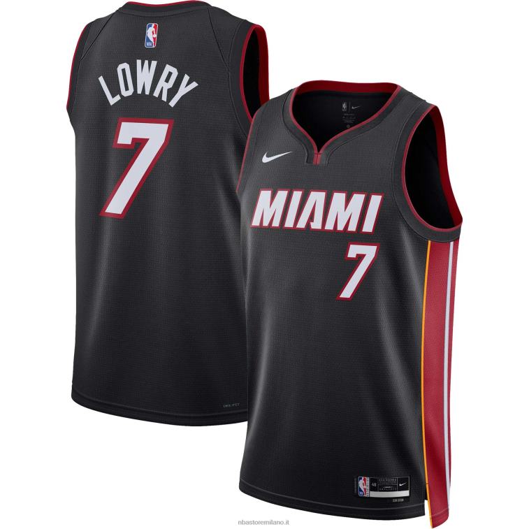 NBA 00F2L11653 maglia swingman nera kyle lowry nike dei miami heat