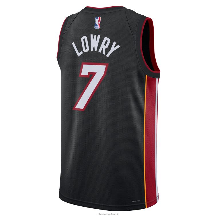 NBA 00F2L11653 maglia swingman nera kyle lowry nike dei miami heat