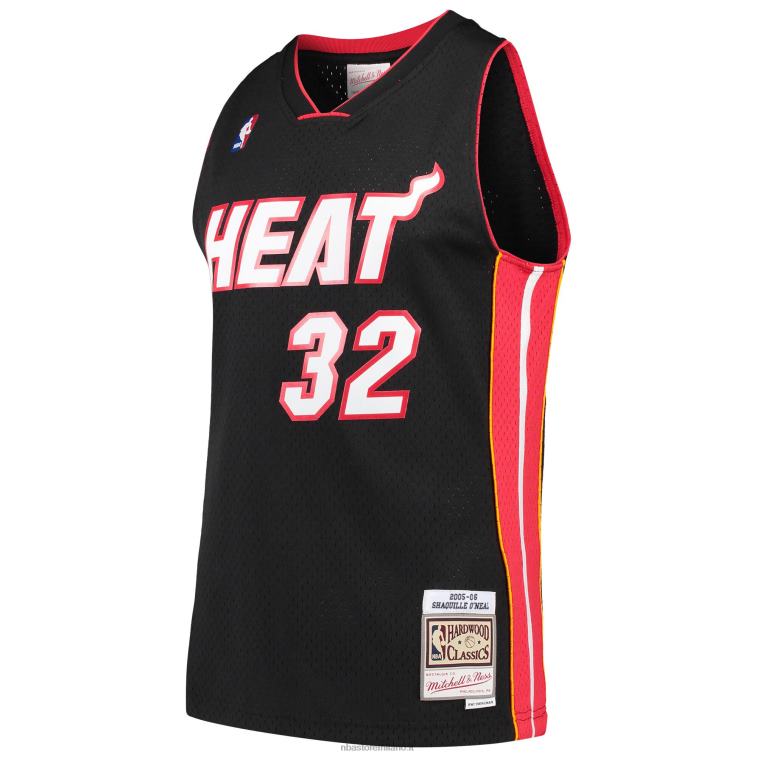 NBA 00F2L2193 maglia shaquille o\'neal miami heat mitchell & ness hardwood classics swingman - nera