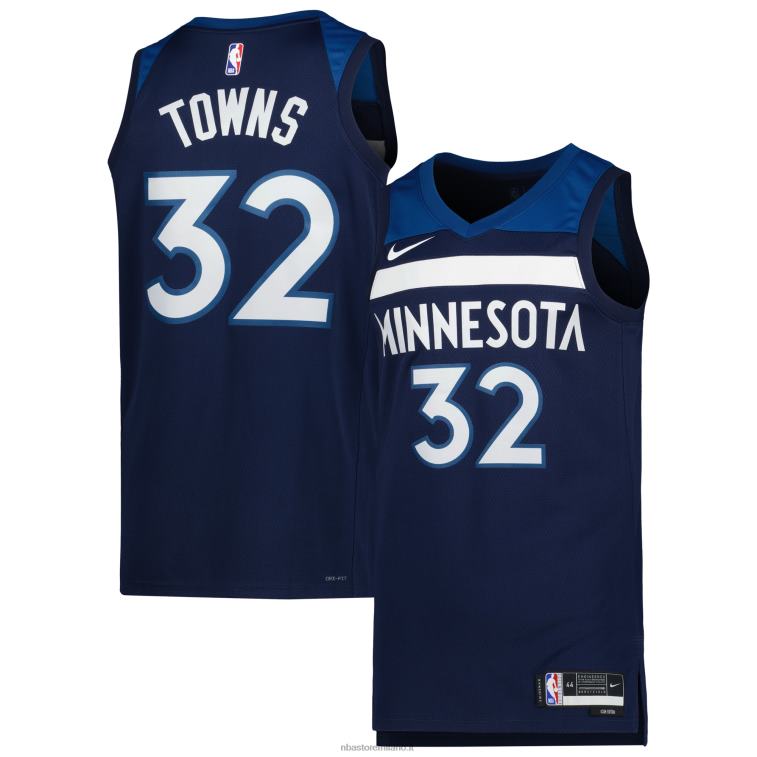 NBA 00F2L14851 Minnesota Timberwolves Karl-Anthony Town Nike Navy Swingman Jersey