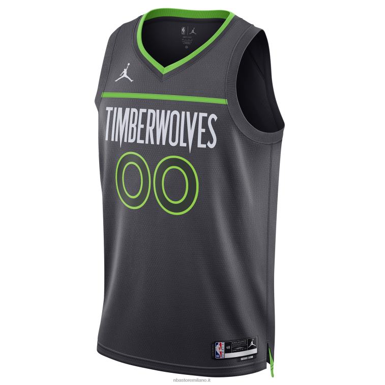 NBA 00F2L1872 Minnesota Timberwolves Jordan marca maglia nera swingman personalizzata