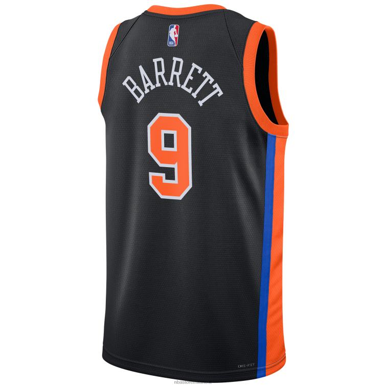 NBA 00F2L193 new york knicks rj barrett maglia nera swingman nike