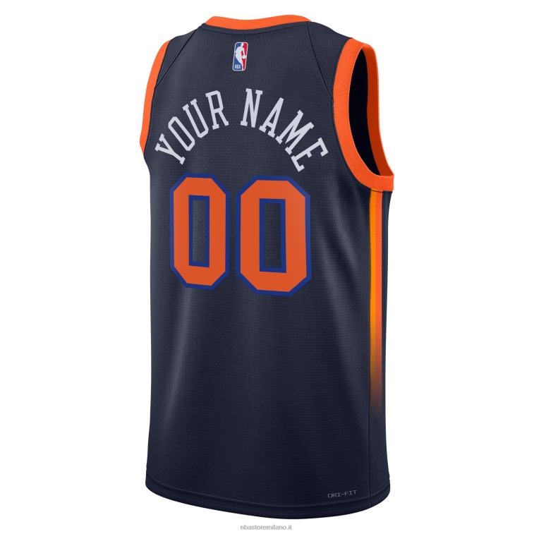 NBA 00F2L227 New York Knicks Jordan Brand Navy Swingman Maglia Personalizzata