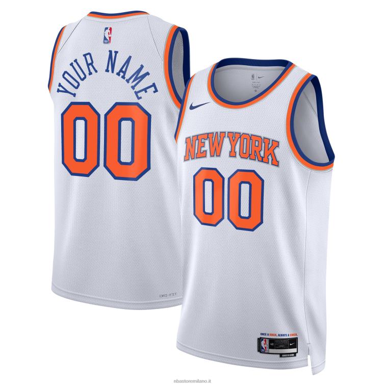 NBA 00F2L4796 maglia personalizzata swingman bianca dei new york knicks nike