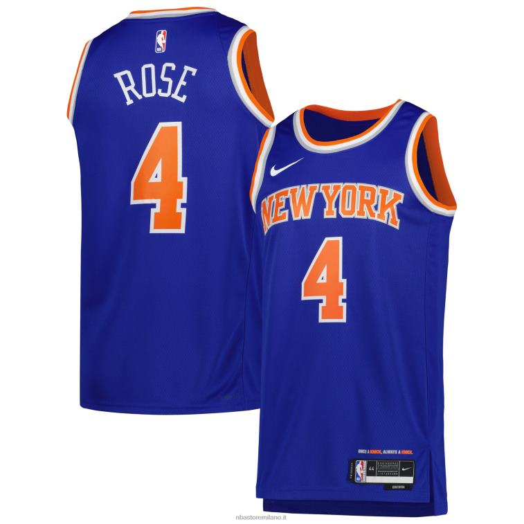 NBA 00F2L6549 new york knicks derrick rose nike maglia blu swingman