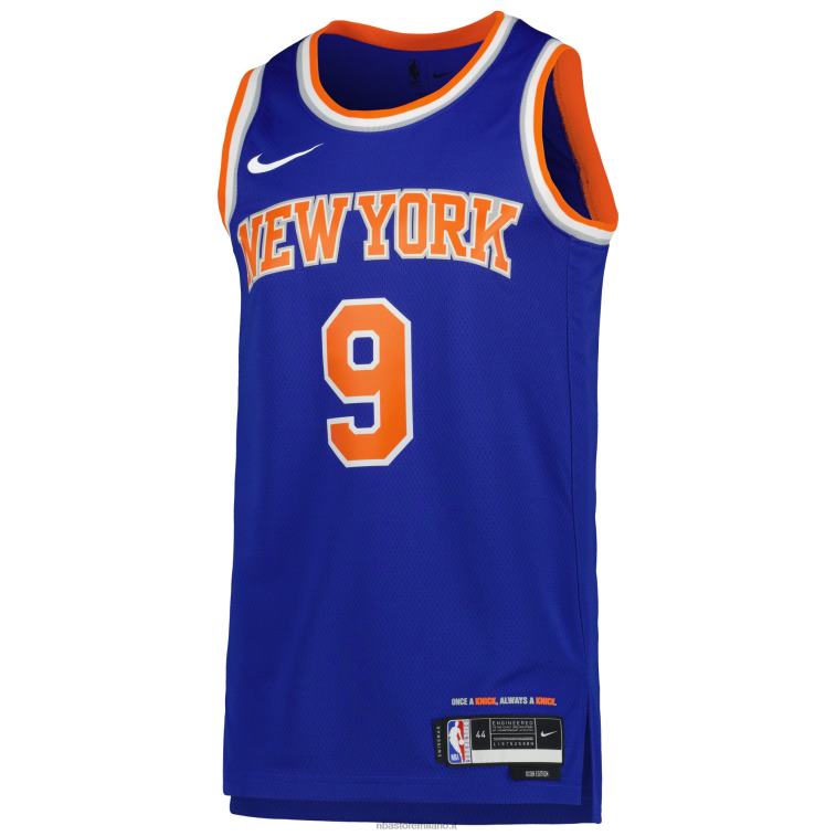 NBA 00F2L814 new york knicks rj barrett maglia nike blue swingman