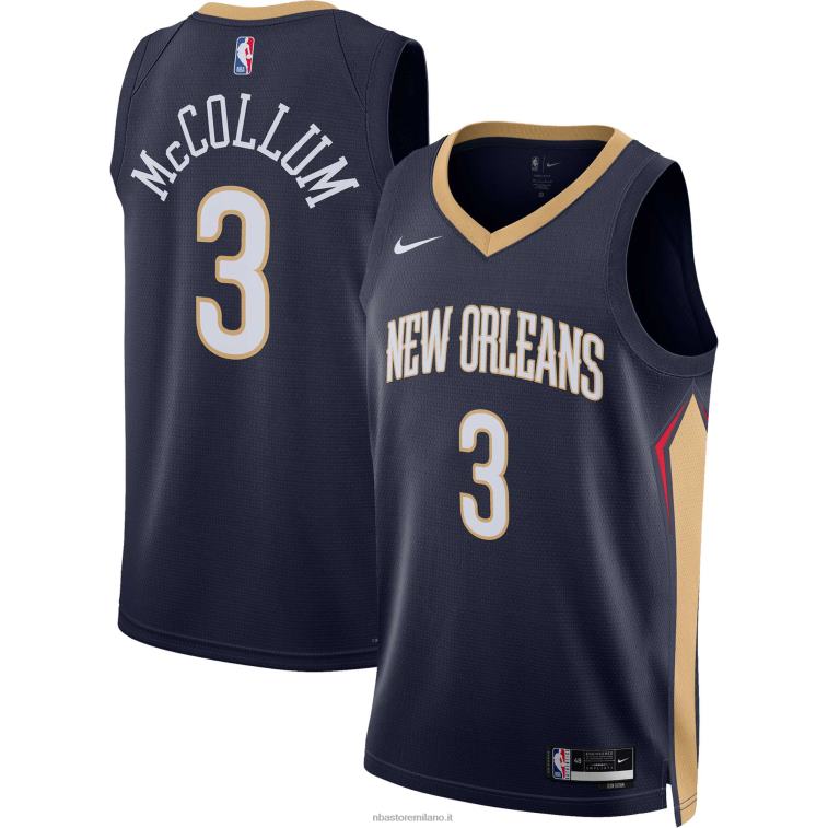 NBA 00F2L10780 new orleans pellicani c.j. mccollum maglia nike navy swingman