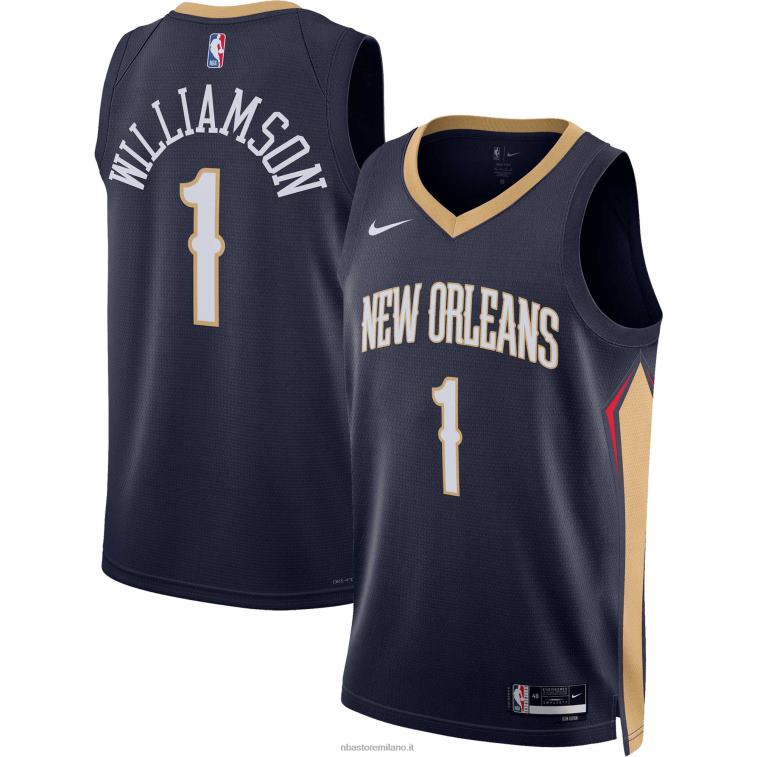 NBA 00F2L11036 new orleans pelicans zion williamson maglia nike navy swingman
