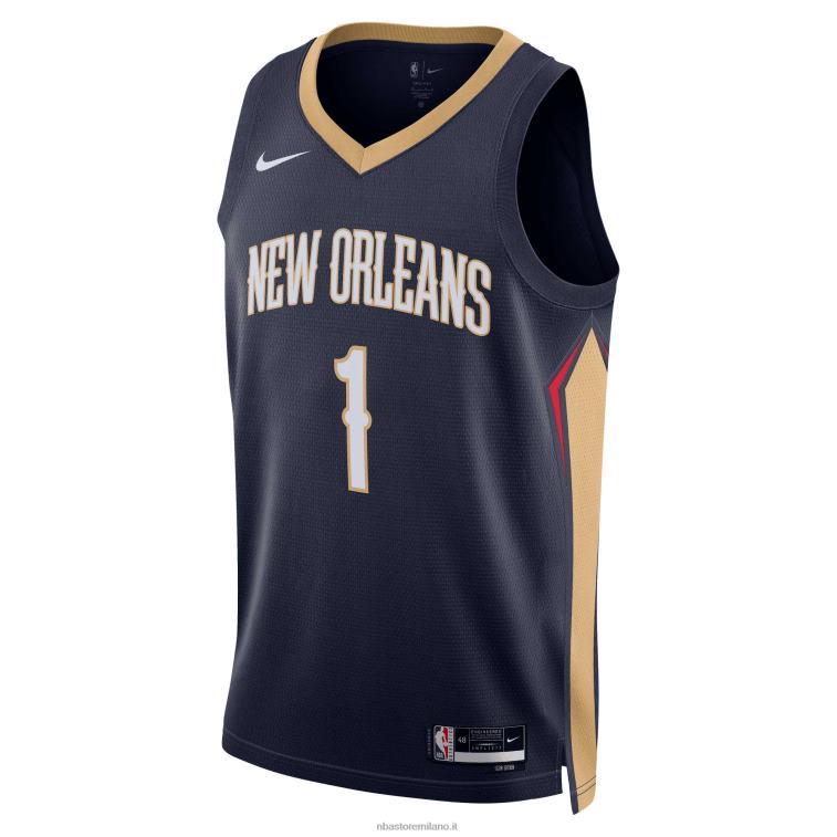 NBA 00F2L11036 new orleans pelicans zion williamson maglia nike navy swingman
