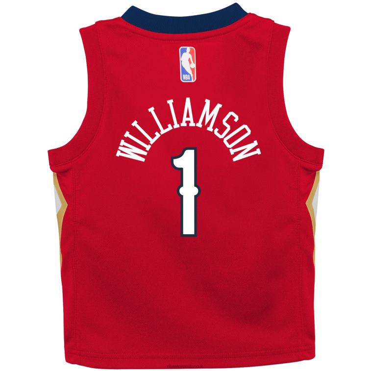 NBA 00F2L17134 bambino new orleans pellicani zion williamson jordan maglia rossa di marca